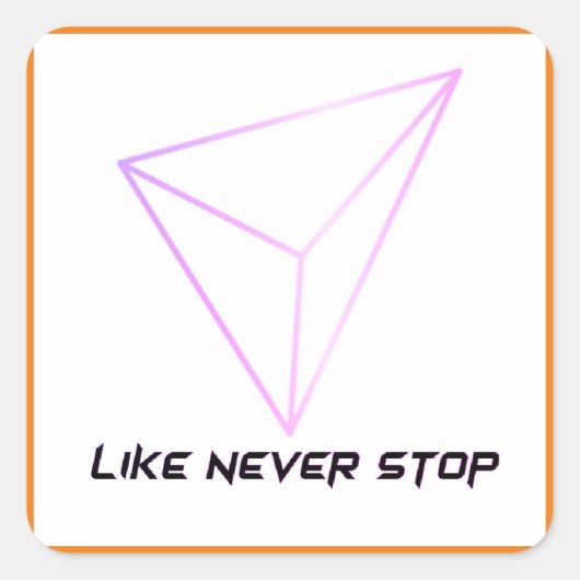 文房具やスポーツ用のステッカーの種類 スクエアシール (正面)