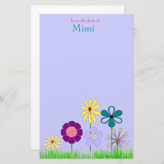 文房具を開花します 便箋 (正面/裏面)