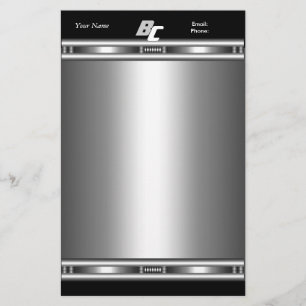 文房具エレガントシルバークロムブラックエリート 便箋