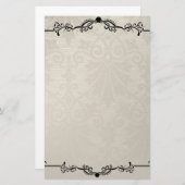 文房具オールド紙クリームブラック 便箋 (正面/裏面)