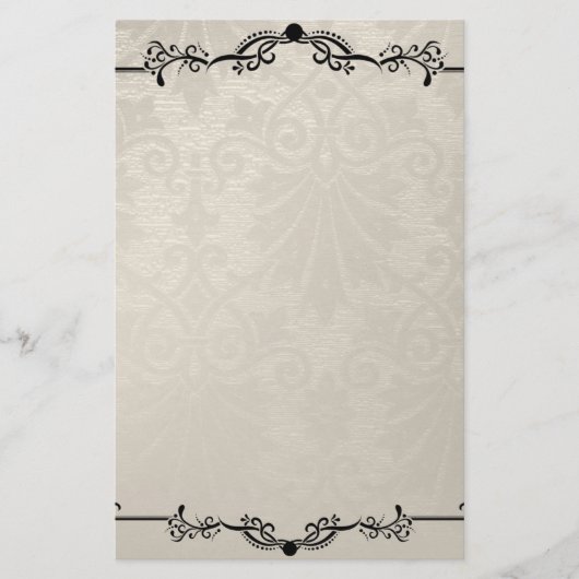 文房具オールド紙クリームブラック 便箋 (正面)