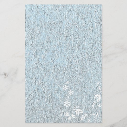 文房具オールド紙ブルーホワイトフローラ 便箋 (正面)