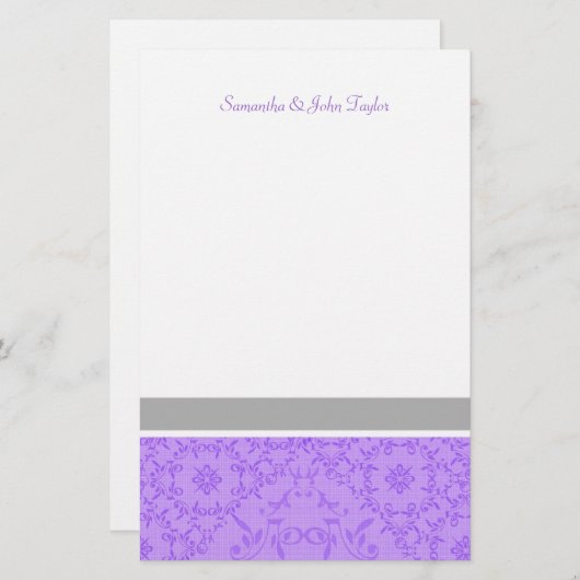 文房具パーソナライズされたの結婚感謝状 便箋 (正面/裏面)