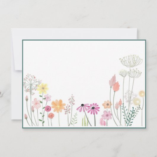 文房具パーソナライズされたエレガントモダン植物学 サンキューカード (裏面)