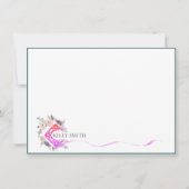 文房具パーソナライズされたエレガントモダン植物学 サンキューカード (正面)