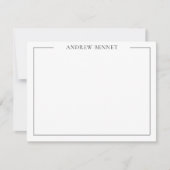 文房具パーソナライズされたクラシック家族ありがとう ノートカード (正面)