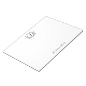 文房具パーソナライズされたモノグラムクレスト大 ノートパッド (アングル)