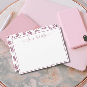 文房具パーソナライズされた植物性ほこりっぽいバラ ノートカード