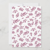 文房具パーソナライズされた植物性ほこりっぽいバラ ノートカード (裏面)