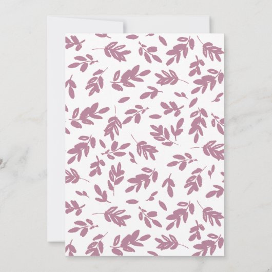 文房具パーソナライズされた植物性ほこりっぽいバラ ノートカード (裏面)