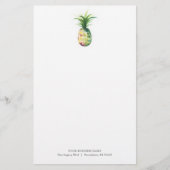 文房具パーソナライズされた用水彩パイナップル 便箋 (正面)