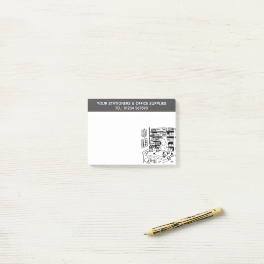 文房具事務所が個人用に漫画を提供 ポストイット (デスク上)