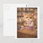 文房具屋さんとしてのお仕事ねずみ ポストカード (正面/裏面)