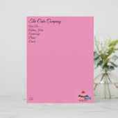 文房具紙ピンク(カップケーキ) RFPMDesigns ©️ 2024 (スタンド正面)