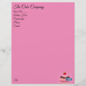 文房具紙ピンク(カップケーキ) RFPMDesigns ©️ 2024 (正面)