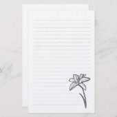 文房具紙リリーラインスケッチ 便箋 (正面/裏面)