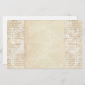 文房具紙ヴィンテージ楽譜シートクリーム赤面 便箋 (正面/裏面)