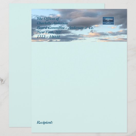 文房具紙（スカイブルー） RFPMDesigns ©️ 2024 (正面/裏面)