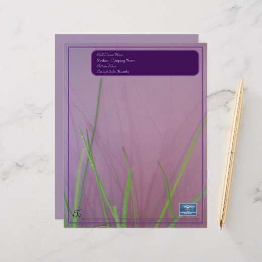 文房具紙（ラベンダー） RFPMDesigns ©️ 2024 (正面/裏面インサイチュ)