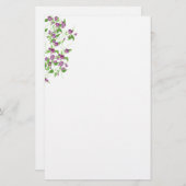 文房具紙 – 紫色の甘いエンドウ 便箋 (正面/裏面)