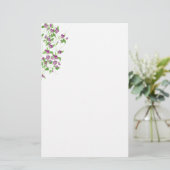 文房具紙 – 紫色の甘いエンドウ 便箋 (スタンド正面)