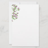 文房具紙 – 紫色の甘いエンドウ 便箋 (正面)