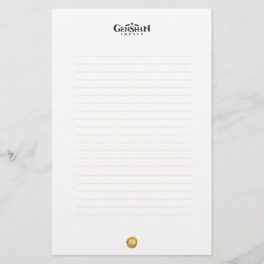 文房具紙Geo Genshin Impact 便箋 (正面)