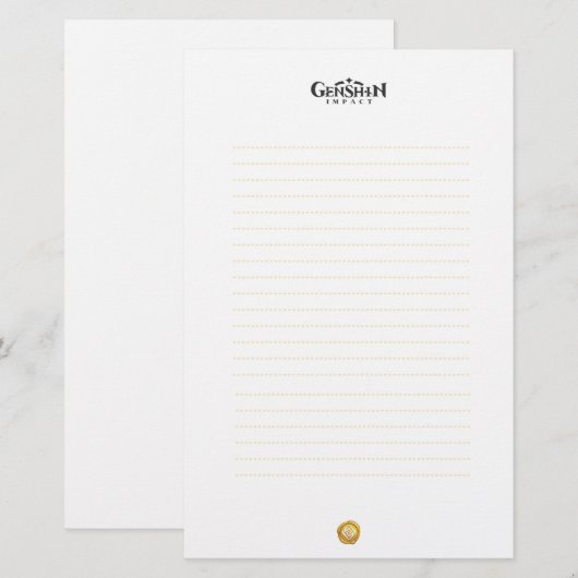 文房具紙Geo Genshin Impact 便箋 (正面/裏面)
