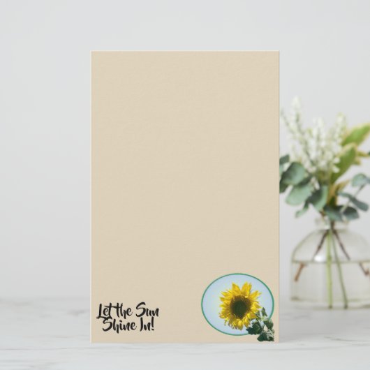 文房具 – ひまわり文字 便箋 (スタンド正面)