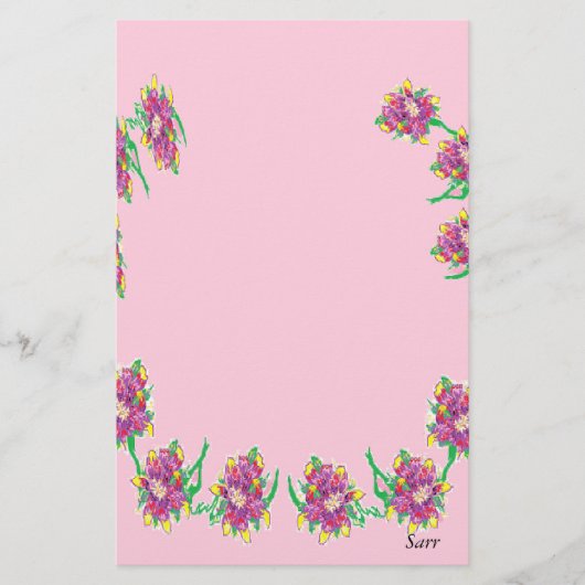 文房具・アジアユリ 便箋 (正面)