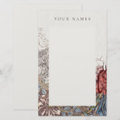 文房具:ウィリアム・モリス：ハニーサックル+チューリップ 便箋 (正面/裏面)