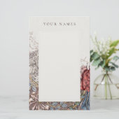 文房具:ウィリアム・モリス：ハニーサックル+チューリップ 便箋 (スタンド正面)