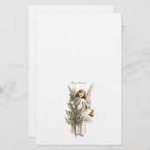 文房具:ビンテージクリスマスエンジェル 便箋 (正面/裏面)