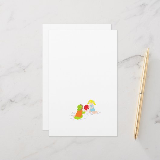 文房具：ビーチの日 便箋 (正面/裏面インサイチュ)