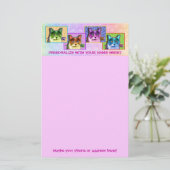 文房具-ポップアートのトム猫 便箋 (スタンド正面)