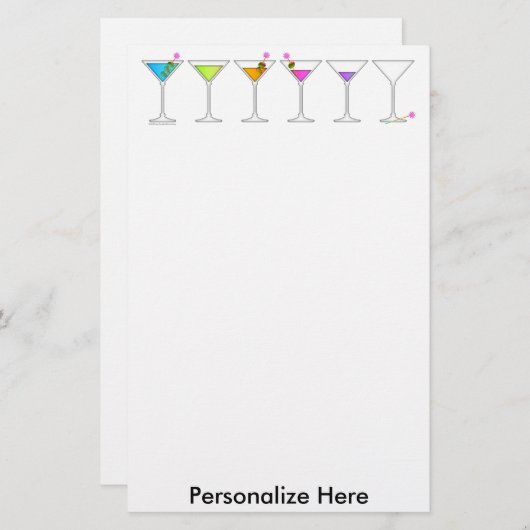 文房具-マルティーニ、行く行くこと行きます 便箋 (正面/裏面)