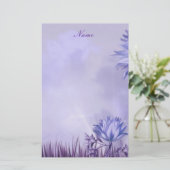 文房具 ラベンダー 紫陽花 便箋 (スタンド正面)