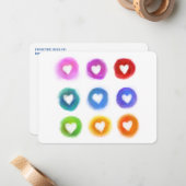 文房具:レインボーラブハート ノートカード (正面/裏面インサイチュ)