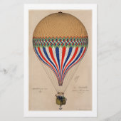 文房具：ヴィンテージフランスの熱気球 便箋 (正面)