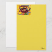 文房具/果物入り茶釜 便箋 (正面/裏面)