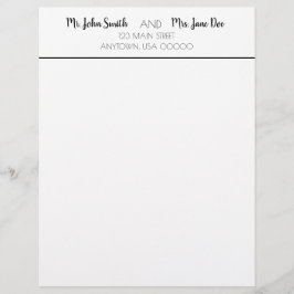 文房具 – 氏名違う夫妻 レターヘッド