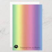 文房具 – 虹のポリダクタイルの猫が奇跡 便箋 (正面/裏面)