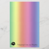 文房具 – 虹のポリダクタイルの猫が奇跡 便箋 (正面)