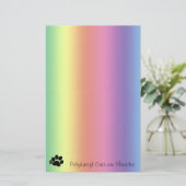 文房具 – 虹のポリダクタイルの猫が奇跡 便箋 (スタンド正面)