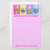 文房具-誕生日のカップケーキ 便箋 (正面/裏面)