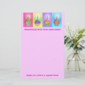 文房具-誕生日のカップケーキ 便箋 (スタンド正面)