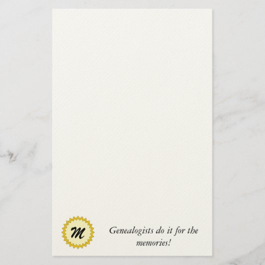 文房具 – 遺伝学者が思い出のために行う 便箋 (正面)