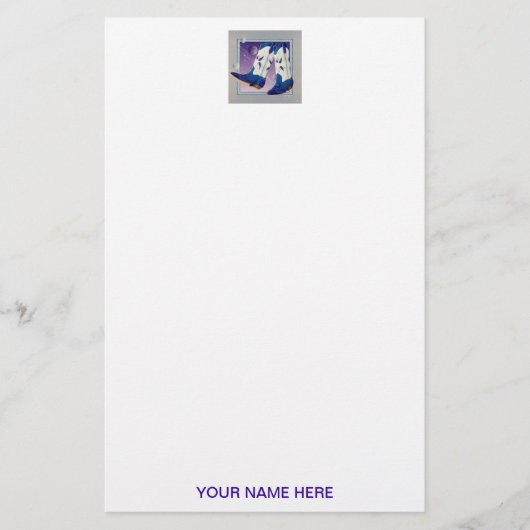 文房具 – 電動スライドカウボーイブーツ 便箋 (正面)