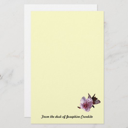 文房具 – Flowering Plum 便箋 (正面/裏面)