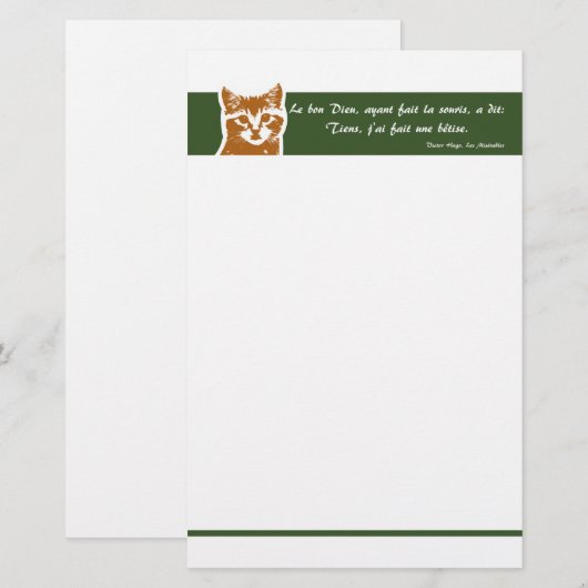 文房具: Le Chat 便箋 (正面/裏面)